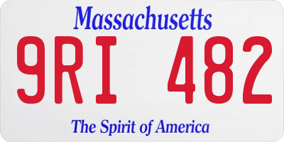 MA license plate 9RI482