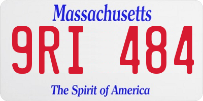 MA license plate 9RI484