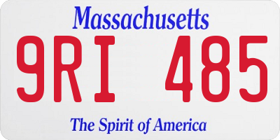 MA license plate 9RI485