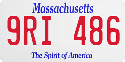 MA license plate 9RI486