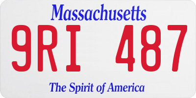 MA license plate 9RI487