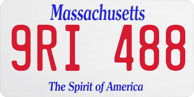 MA license plate 9RI488