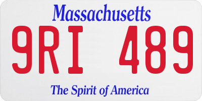 MA license plate 9RI489