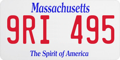 MA license plate 9RI495