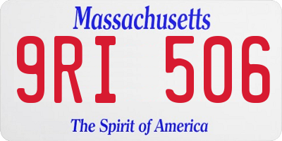 MA license plate 9RI506