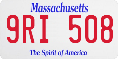 MA license plate 9RI508