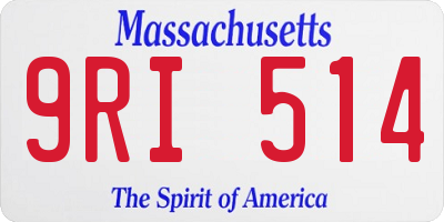 MA license plate 9RI514