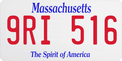 MA license plate 9RI516