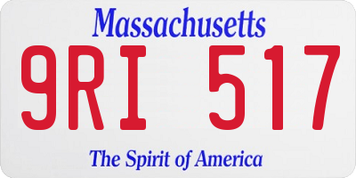 MA license plate 9RI517