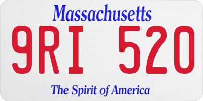 MA license plate 9RI520