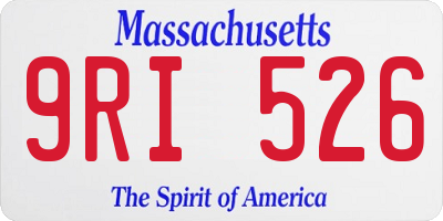 MA license plate 9RI526
