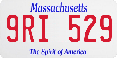 MA license plate 9RI529