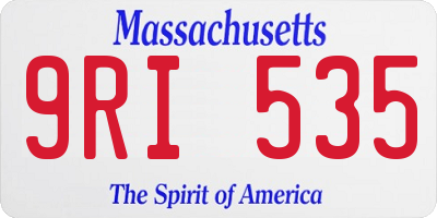 MA license plate 9RI535