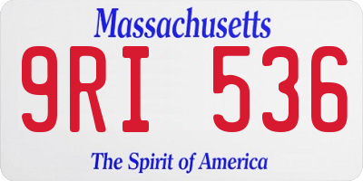 MA license plate 9RI536