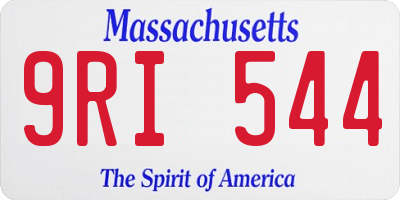 MA license plate 9RI544