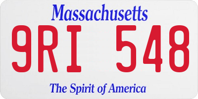 MA license plate 9RI548