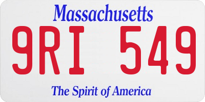 MA license plate 9RI549