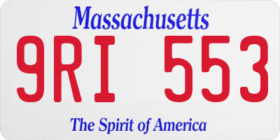 MA license plate 9RI553