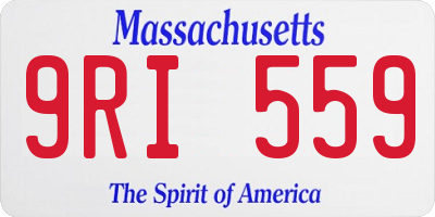 MA license plate 9RI559