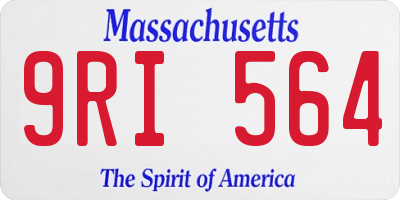 MA license plate 9RI564