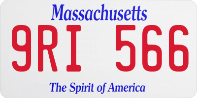 MA license plate 9RI566