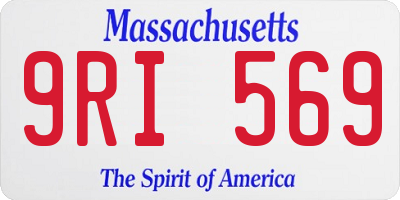 MA license plate 9RI569