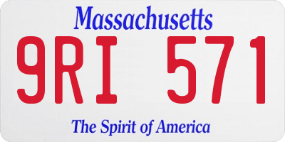 MA license plate 9RI571