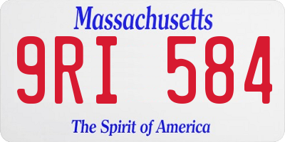MA license plate 9RI584