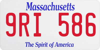 MA license plate 9RI586