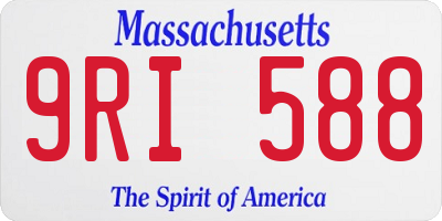 MA license plate 9RI588