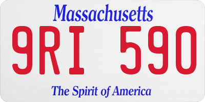 MA license plate 9RI590