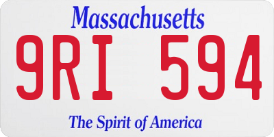 MA license plate 9RI594