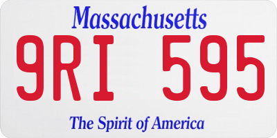MA license plate 9RI595