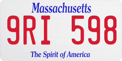 MA license plate 9RI598