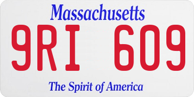 MA license plate 9RI609