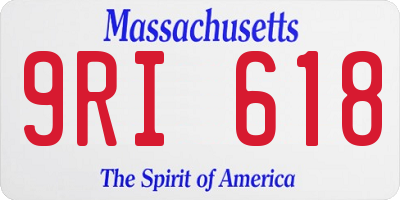 MA license plate 9RI618