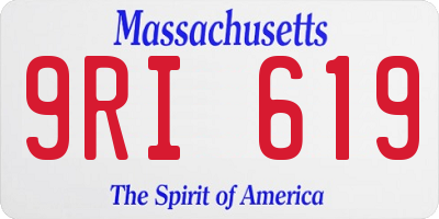 MA license plate 9RI619