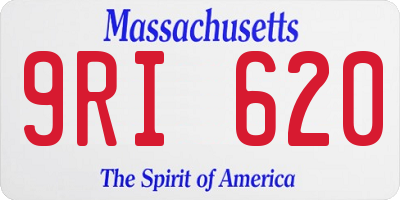 MA license plate 9RI620