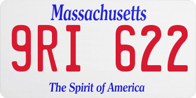 MA license plate 9RI622