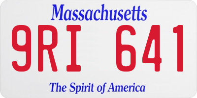 MA license plate 9RI641