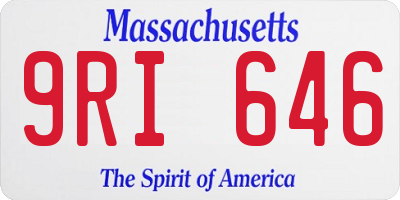 MA license plate 9RI646