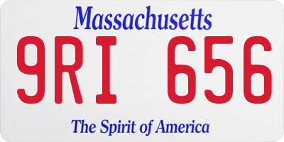 MA license plate 9RI656