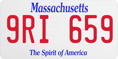 MA license plate 9RI659