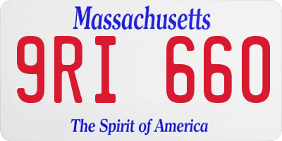 MA license plate 9RI660