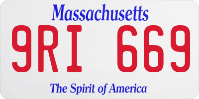 MA license plate 9RI669