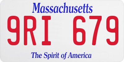 MA license plate 9RI679