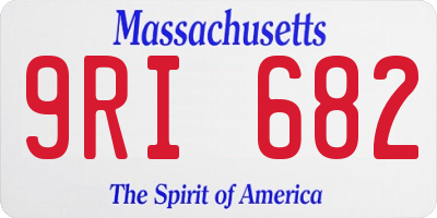 MA license plate 9RI682