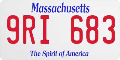 MA license plate 9RI683