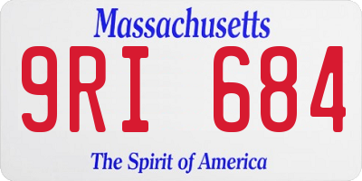 MA license plate 9RI684