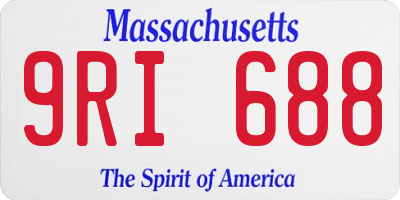 MA license plate 9RI688